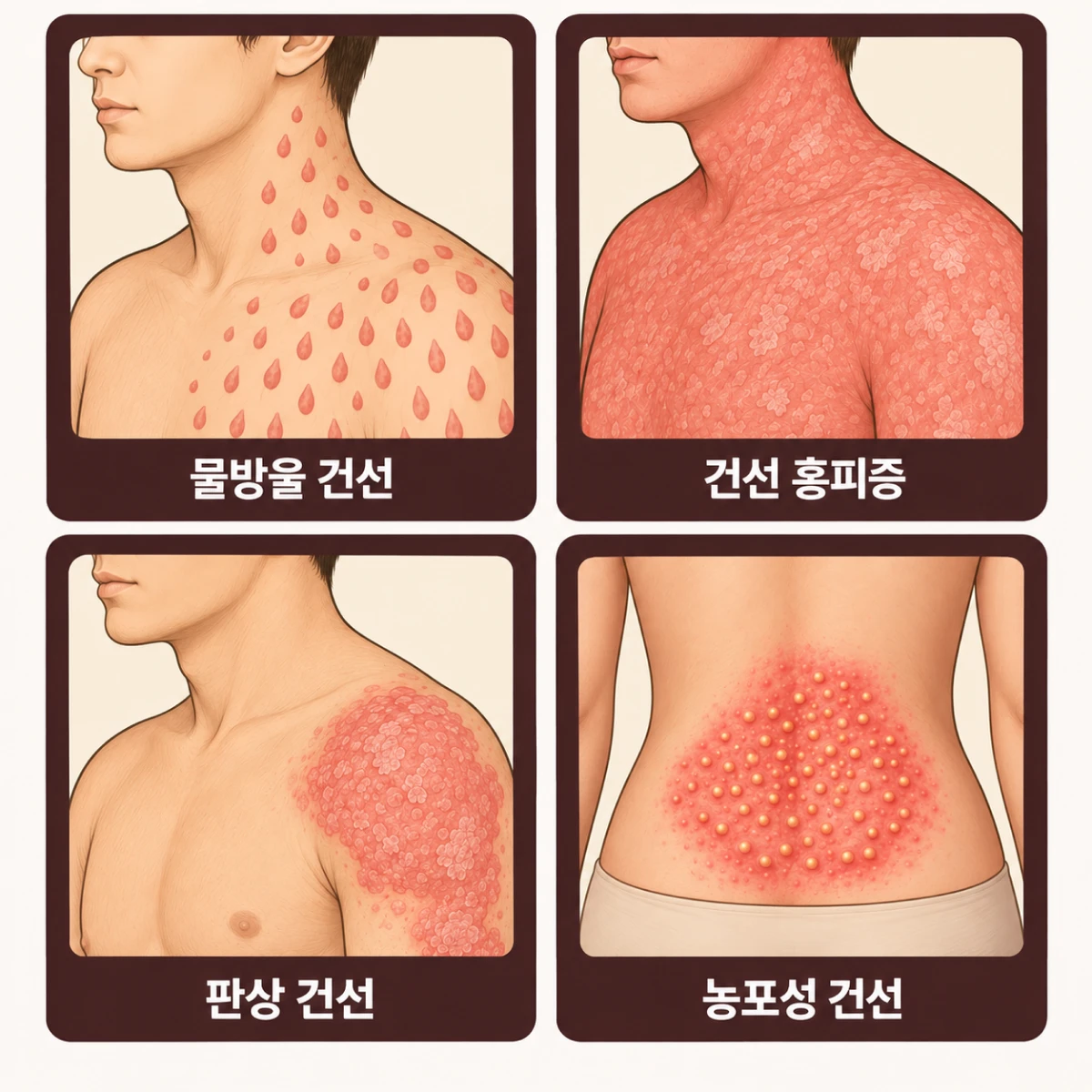 건선 증상에 따라 구분하고 다르게 접근해야 합니다